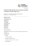 minutes of the Transport Committee meeting on 5 August 2021 preview