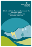 Climate and Water Resources Summary for the Wellington Region - Cold Season (May to October) 2018 preview