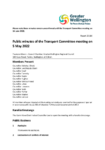 Public minutes of the Transport Committee meeting on 5 May 2022 preview