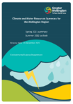 Climate and Water Resources Summary for the Wellington Region - Spring 2021 summary and Summer 2022 outlook preview