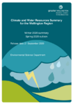 Climate and Water Resources Summary for the Wellington Region - Winter 2020 summary and Spring 2020 outlook preview