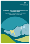 Climate and Water Resources Summary for the Wellington Region - Warm Season (November to April) 2019-2020 preview