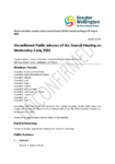 Unconfirmed Public minutes of Council Meeting on 6 July 2022 preview