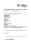 Confirmed Public minutes of the Transport Committee meeting on Thursday 16 June 2022 preview