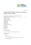 Confirmed Public minutes of the Council meeting on Thursday 23 February 2023 preview