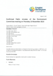 Confirmed minutes of the Environment Committee meeting on Thursday 23 November 2023. preview