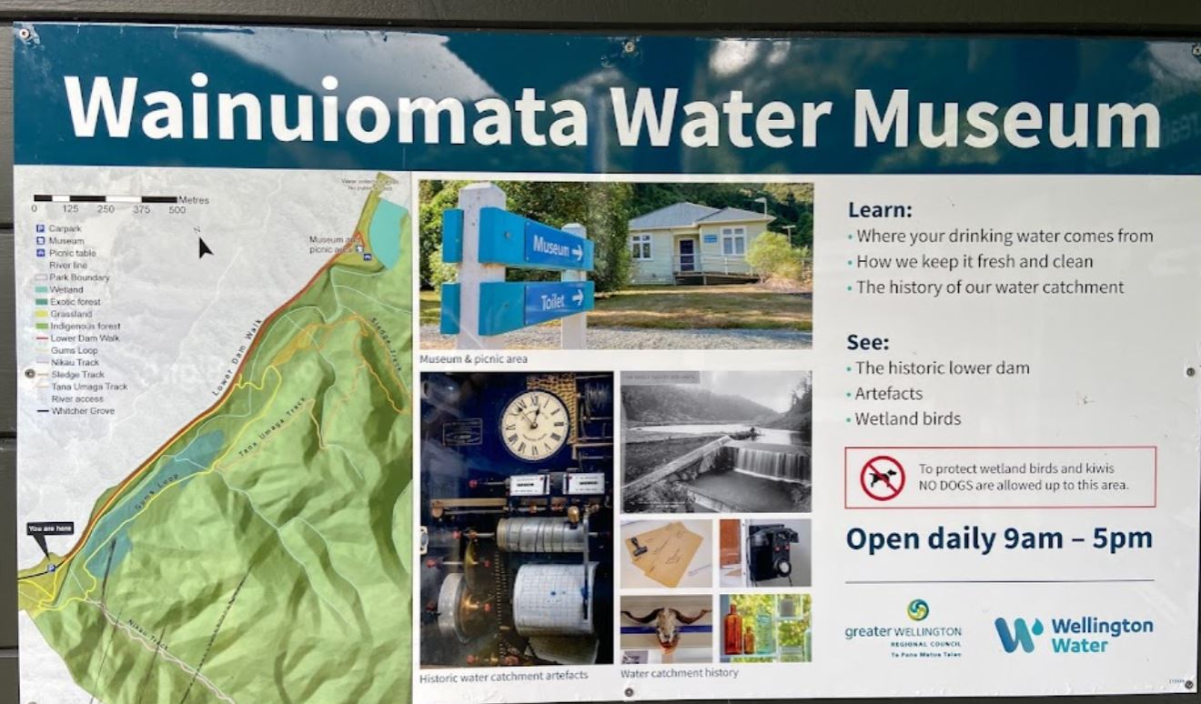 Wainuiomata Water Museum sign
